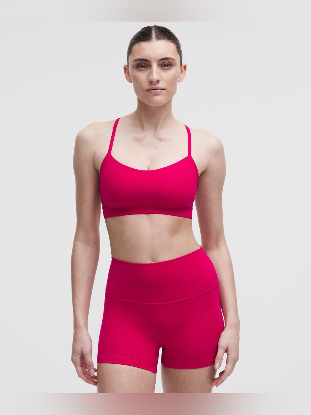 Lululemon Flow Y Bra Nulu Light Support, A-C Cups in Mulberry Spark (12/NWT) - Picture 8 of 9